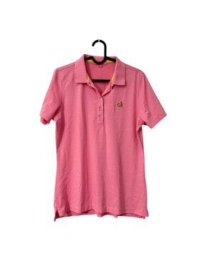 Magnolia Lane Masters Golf Short Sleeve Pink Polo Shirt Womens Medium